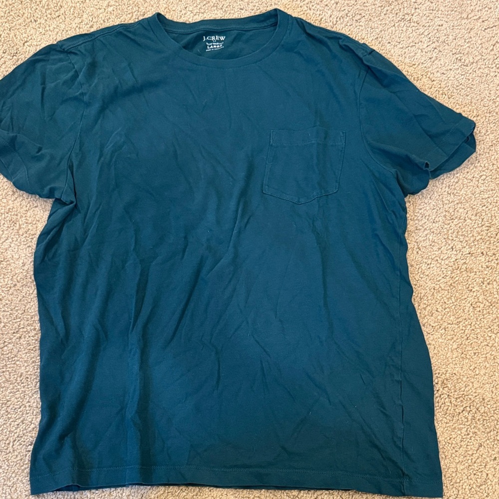 J. Crew Men's Deep Blue Short Sleeve Tee